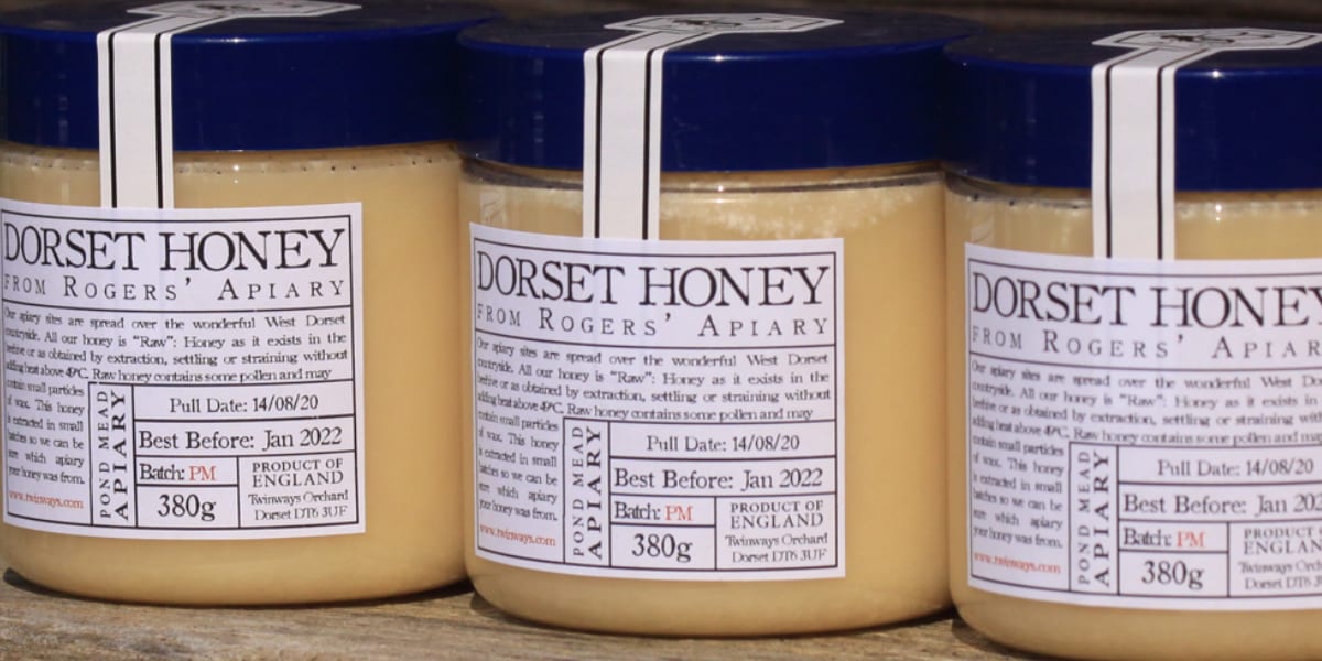 the jars of honey from filberts