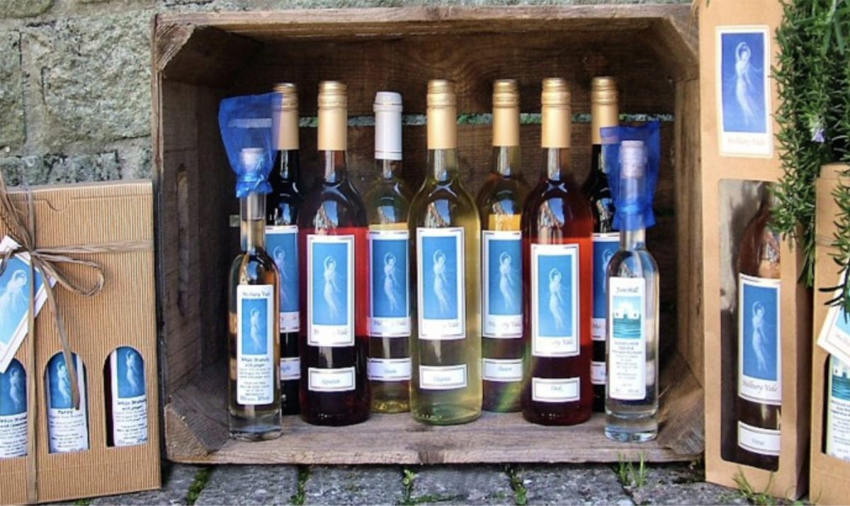 bottles of melbury wine in a box
