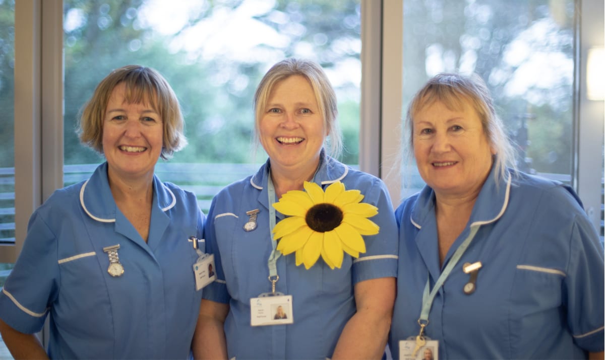 three nurses from hospice helped by nfu mutual