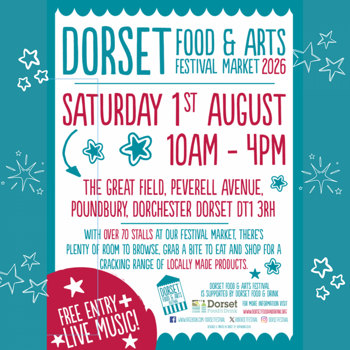 Dorset Food & Arts Festival Graphic